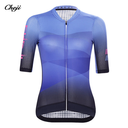 cycling wear women's summer road bike short sleeve top slim fit breathable and breathable fabric