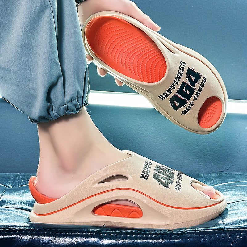 Summer new couple flip-flops simple and versatile non-slip thick sole sports wear outside the beach