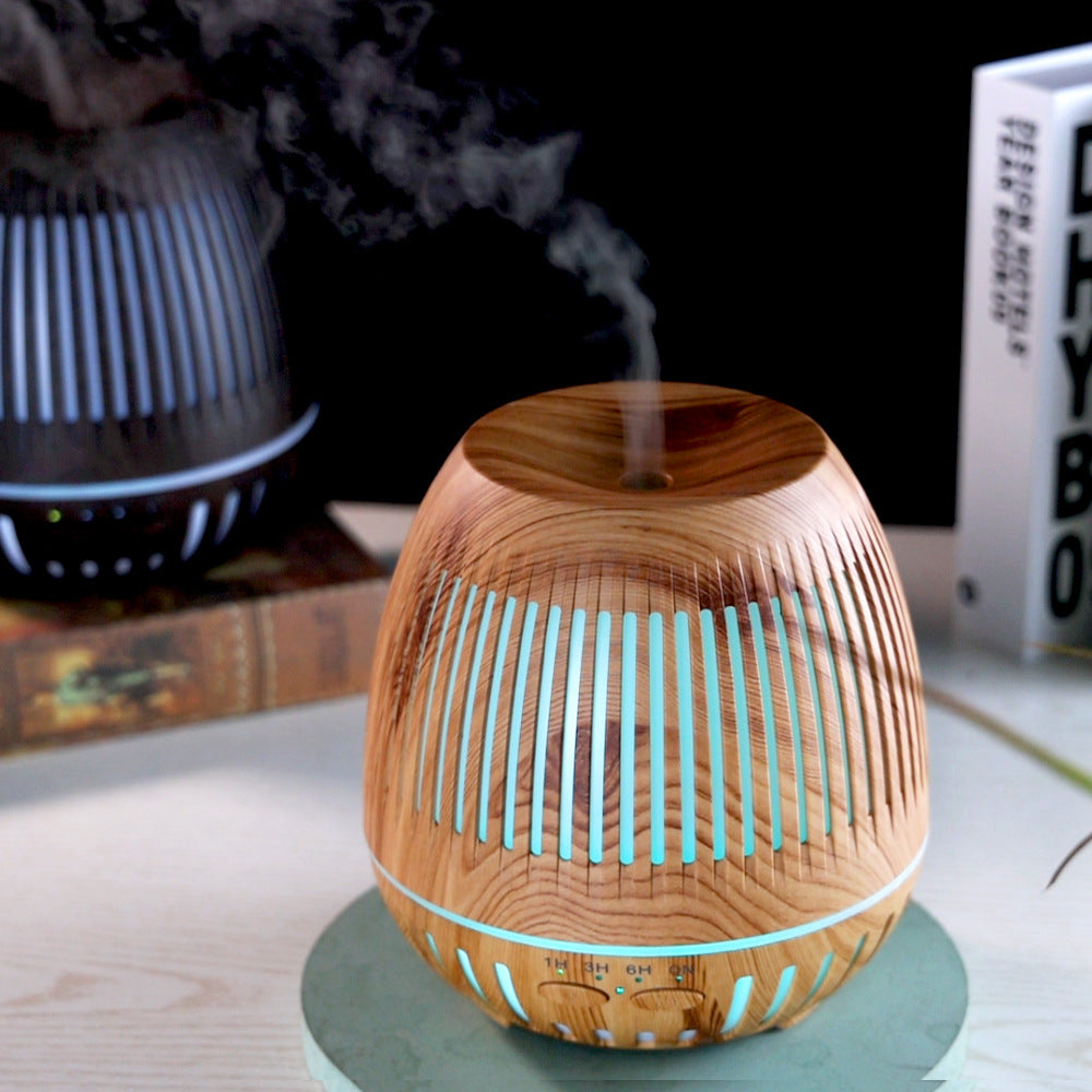 400ml humidifier hollow luminous humidifier wood grain humidifier air purifier aroma diffuser