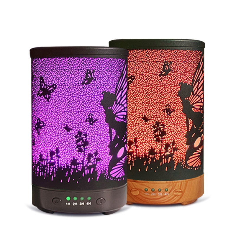 Small portable aroma essential oil diffusers, creative butterfly humidifiers