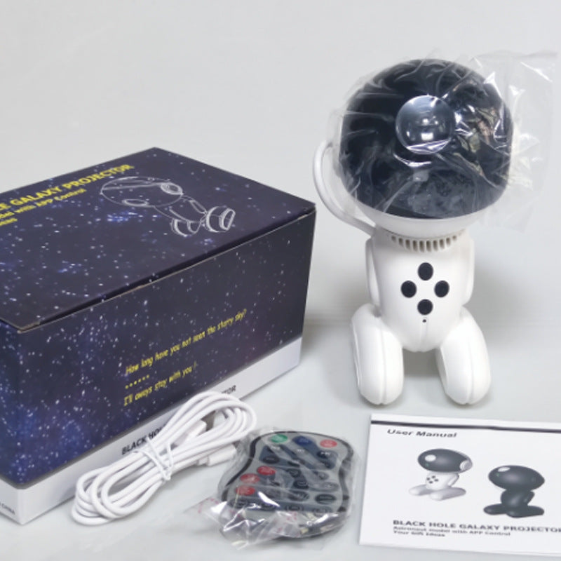 Starry Sky Robot, Projector, Music, Night Light, Bedroom, Dream Rotating Atmosphere Light, Starry Sky